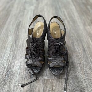 Coach womens moreen metallic open toe heels size 7.5B